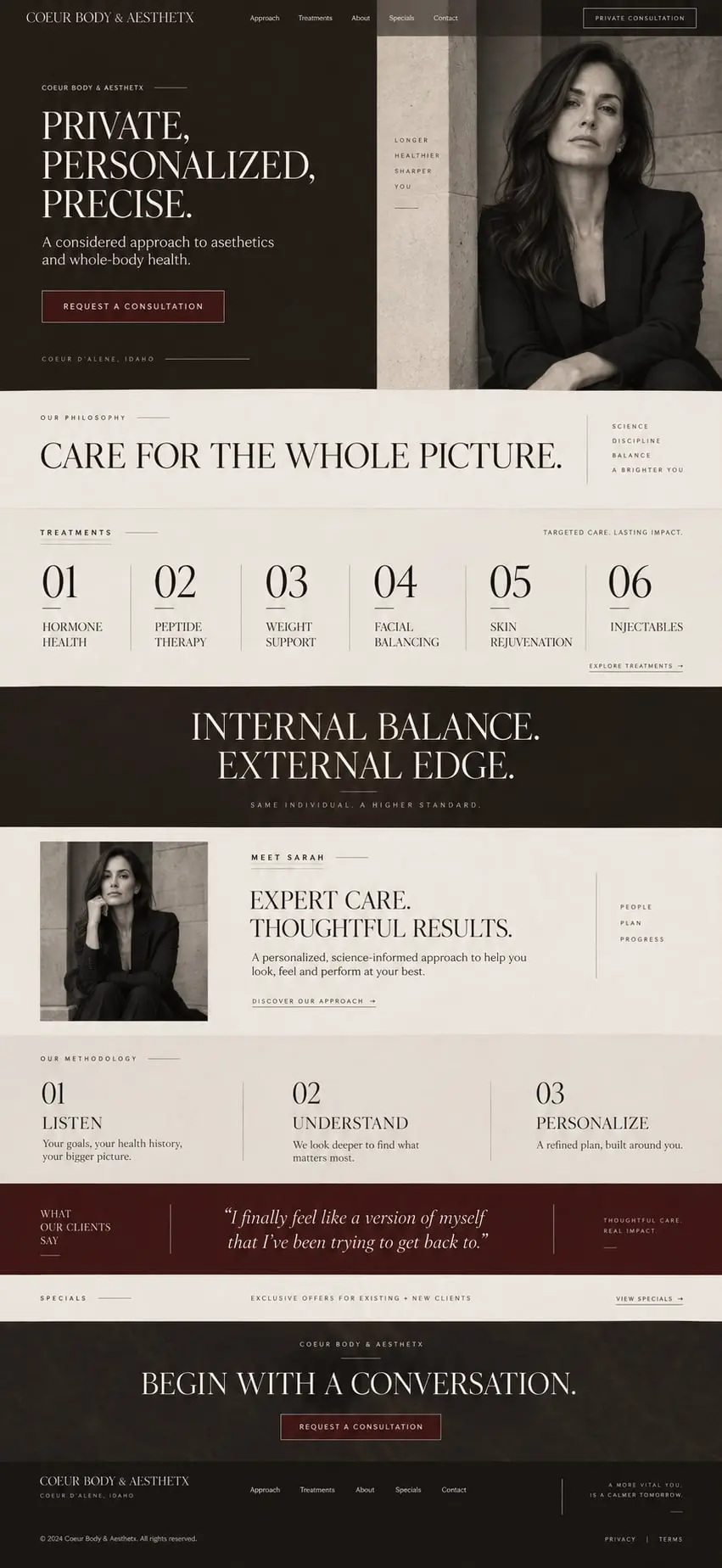 The Private Practice: the concept mockup for Coeur Body & Aesthetx