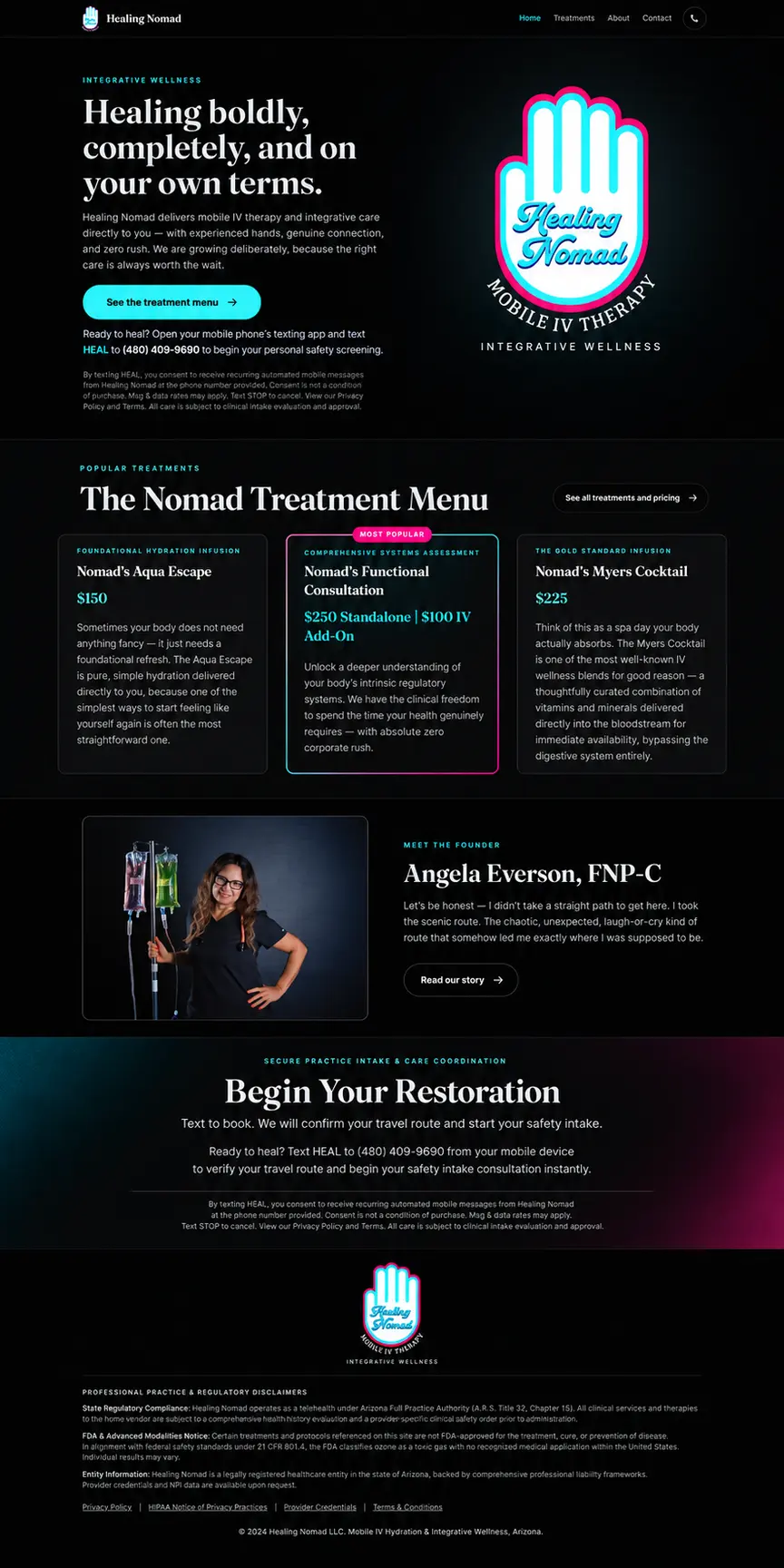 Healing Nomad: our redesign of angela's plan